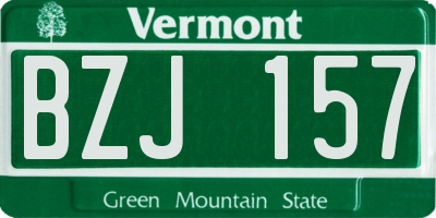 VT license plate BZJ157