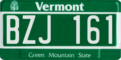 VT license plate BZJ161