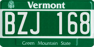 VT license plate BZJ168