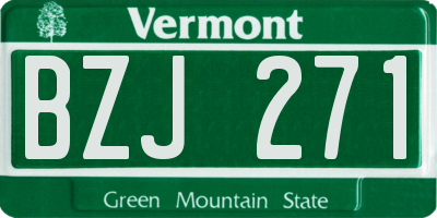 VT license plate BZJ271