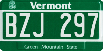 VT license plate BZJ297