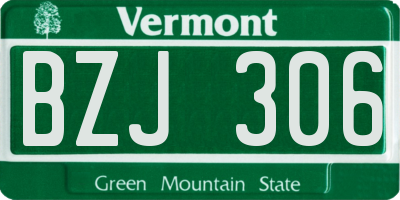 VT license plate BZJ306