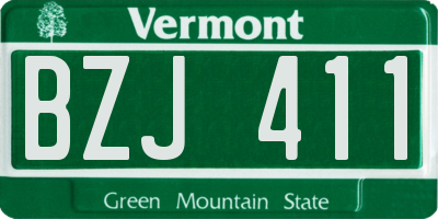 VT license plate BZJ411