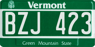VT license plate BZJ423