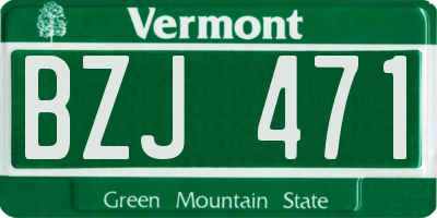 VT license plate BZJ471