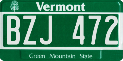 VT license plate BZJ472