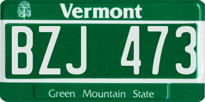 VT license plate BZJ473
