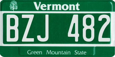 VT license plate BZJ482