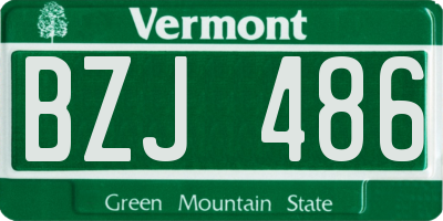 VT license plate BZJ486