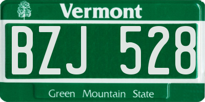 VT license plate BZJ528