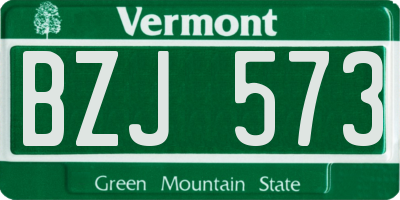 VT license plate BZJ573