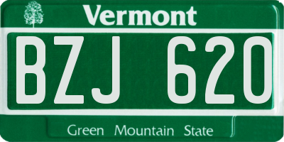 VT license plate BZJ620