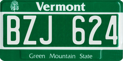 VT license plate BZJ624