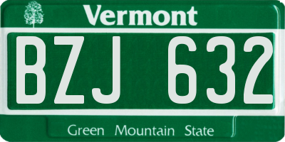 VT license plate BZJ632