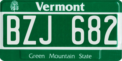 VT license plate BZJ682