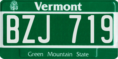 VT license plate BZJ719