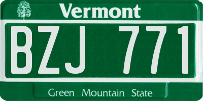VT license plate BZJ771