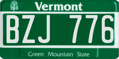 VT license plate BZJ776