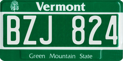 VT license plate BZJ824