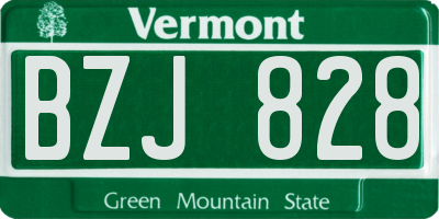 VT license plate BZJ828
