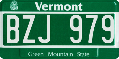 VT license plate BZJ979