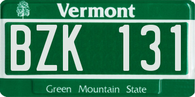 VT license plate BZK131