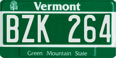 VT license plate BZK264