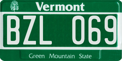 VT license plate BZL069