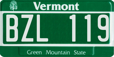 VT license plate BZL119