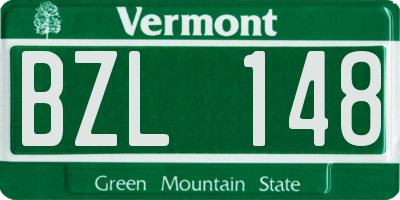 VT license plate BZL148