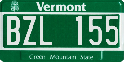 VT license plate BZL155