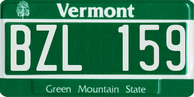 VT license plate BZL159