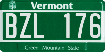VT license plate BZL176