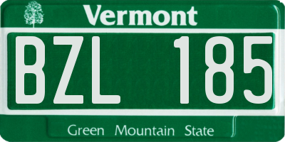 VT license plate BZL185