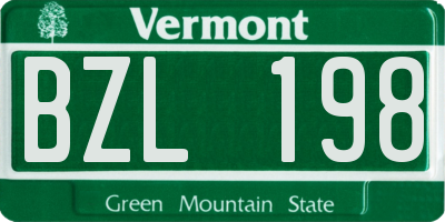 VT license plate BZL198