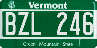 VT license plate BZL246