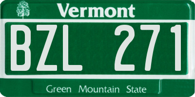 VT license plate BZL271