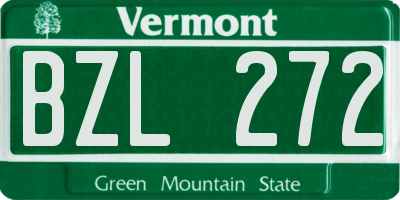 VT license plate BZL272
