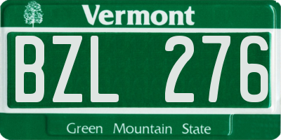 VT license plate BZL276
