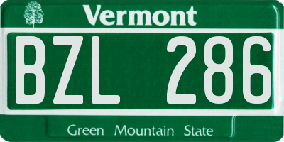 VT license plate BZL286