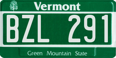 VT license plate BZL291
