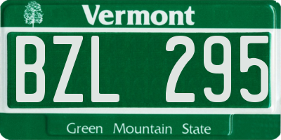 VT license plate BZL295