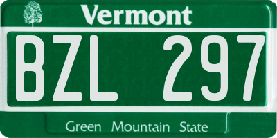 VT license plate BZL297