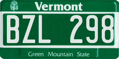 VT license plate BZL298