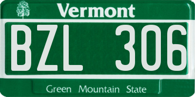 VT license plate BZL306