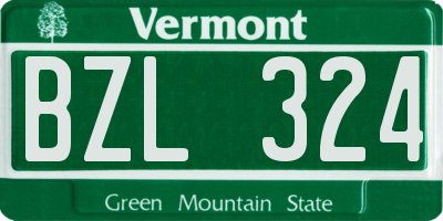 VT license plate BZL324