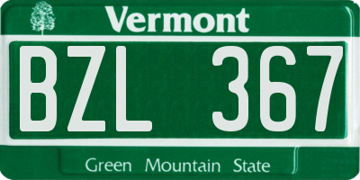 VT license plate BZL367