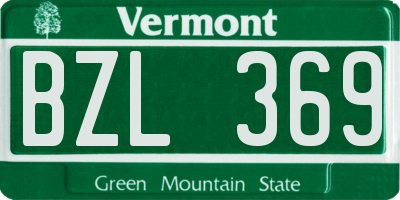 VT license plate BZL369