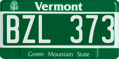 VT license plate BZL373
