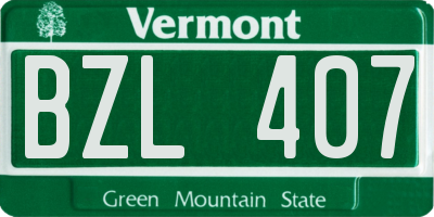 VT license plate BZL407